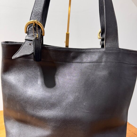 COACH SOHO WAVERLY Tote Bag Vintage Leather Black 4140 - Picture 7 of 12